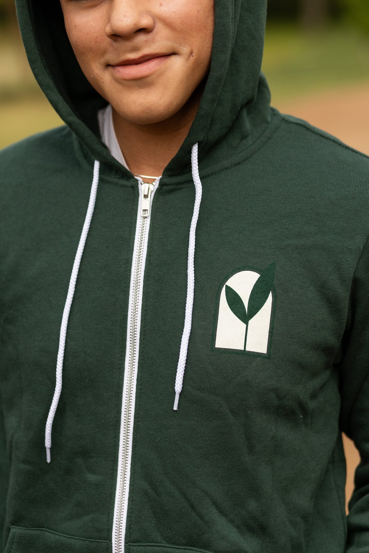 Green Zip Up Hoodie