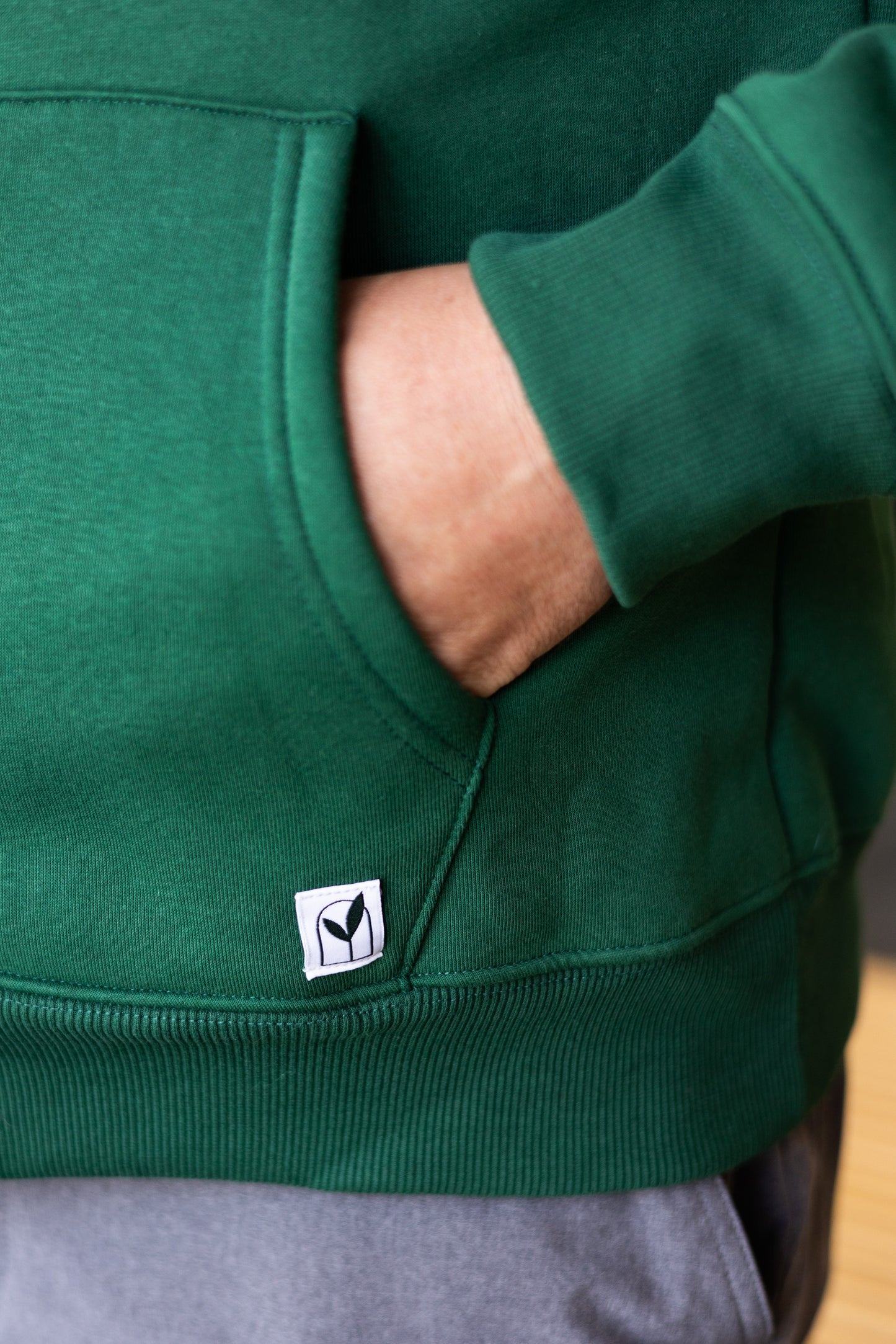 Green Embroidered Hooded Sweatshirt (Adult Sizes Only)
