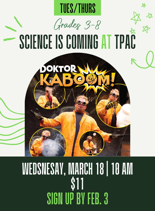 TUES/THURS Doktor Kaboom: Science is Coming