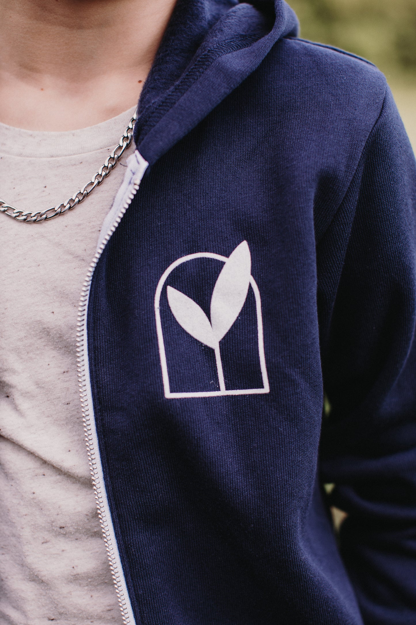 Blue Logo Zip-Up Hoodie (Youth Sizes Only)