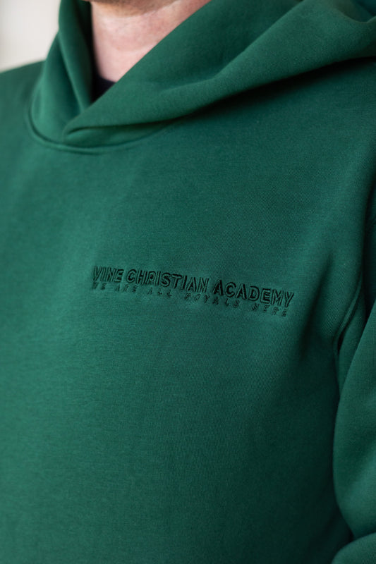 Green Embroidered Hooded Sweatshirt (Adult Sizes Only)