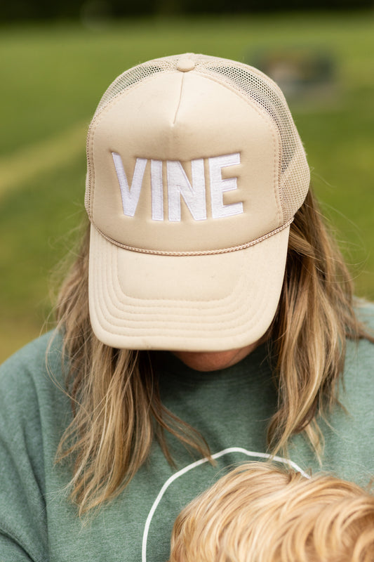 Tan Vine Trucker Hat